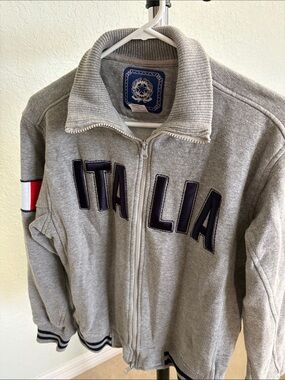 Italia Zip-Front unisex Sweater Jacket - Gray